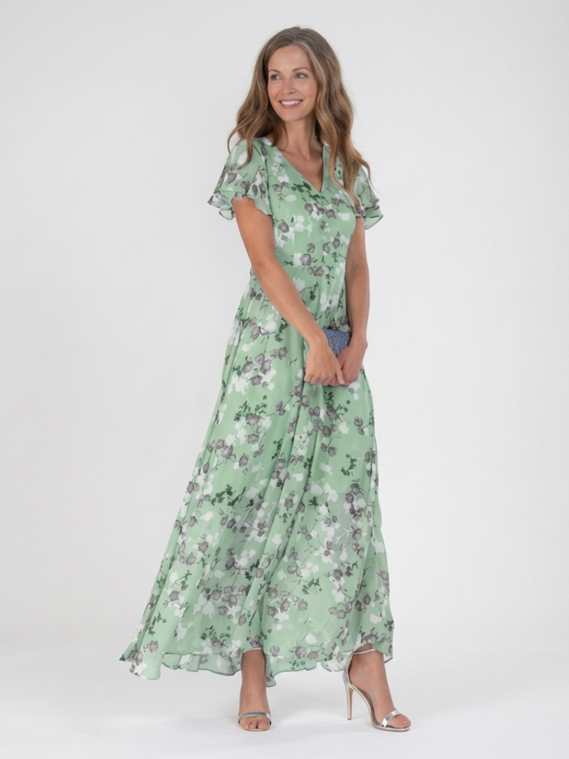 Noémie | Maxi šaty z květinového chiffon