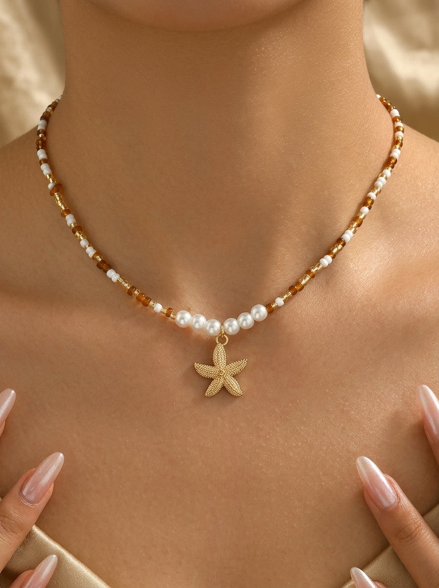 Colar Estrela do Mar Coral