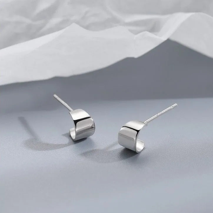 Vintage Irregular Half Flower Stud Earrings for Women Elegant Geometric Metal Petals Piercing Earring Party Jewelry Gifts