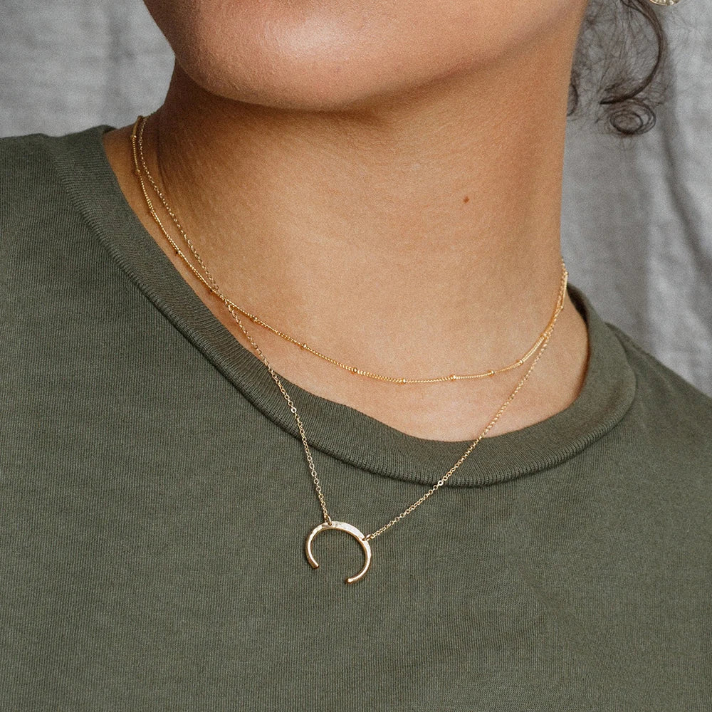 EManco 3 peças de colar em camadas de aço inoxidável separado feminino pingente, gargantilha e conjunto de colar de corrente joias da moda