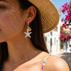 Boho Starfish Dangle Earrings for Women Gold Color Starfish Shell Metal Earring Summer Beach Party Vacation Charm Jewelry Gifts