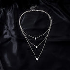 Trendy Zircon Colar De Pingente Para As Mulheres Multicamadas Cadeia Gargantilha Moda Feminina Festa Brilhante Jóias Presente