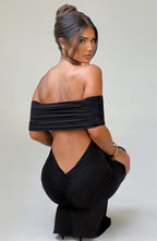 Tindra | Refinovaná dlouhá róba Bardot